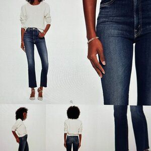 Mother Hustler Ankle Fray Jeans in "on the edge" color